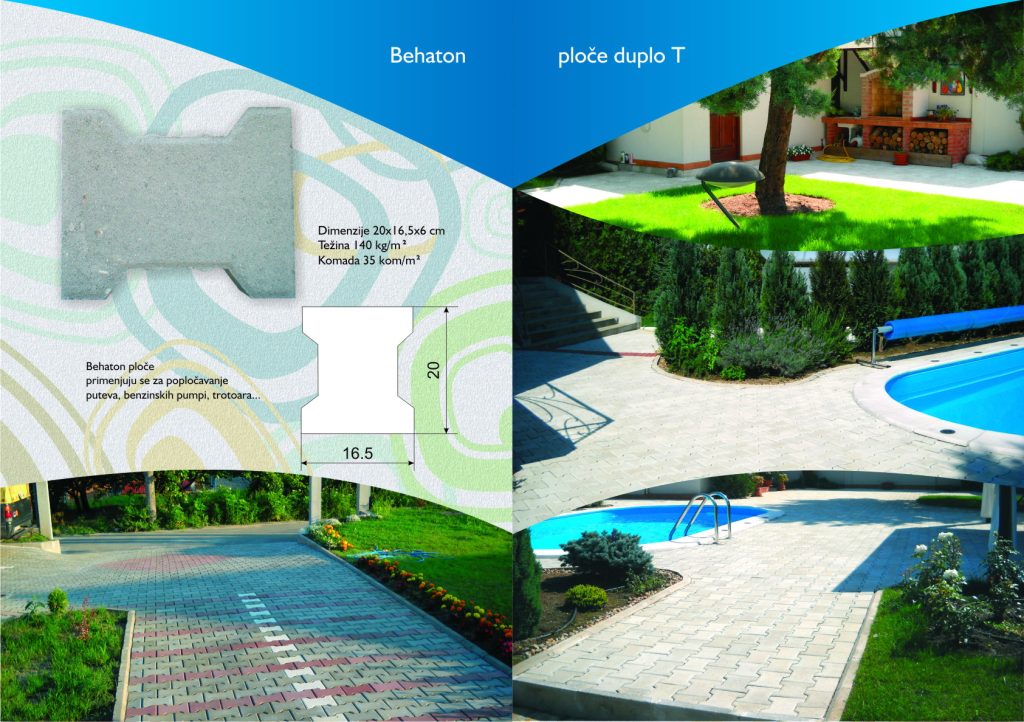 Leva strana slike: Behaton ploca dimenzija 16.5x20 Desna strana slike: Ploca duplo T